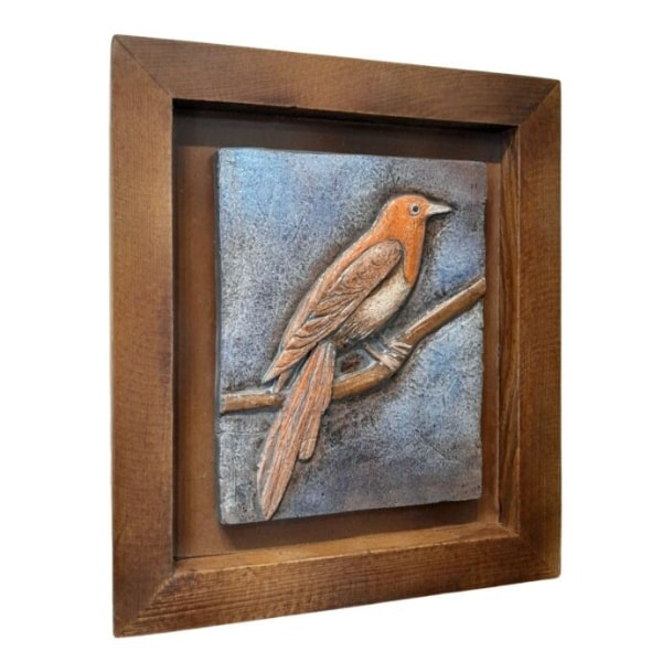 TH Kuş Figürü Dekoratif Pano 4 30X26 Cm 2