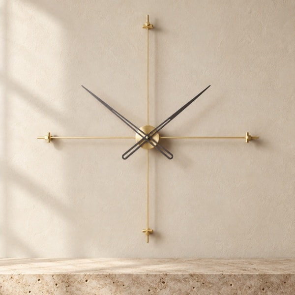 Compass90Gold Dekoratif Duvar Saati 1