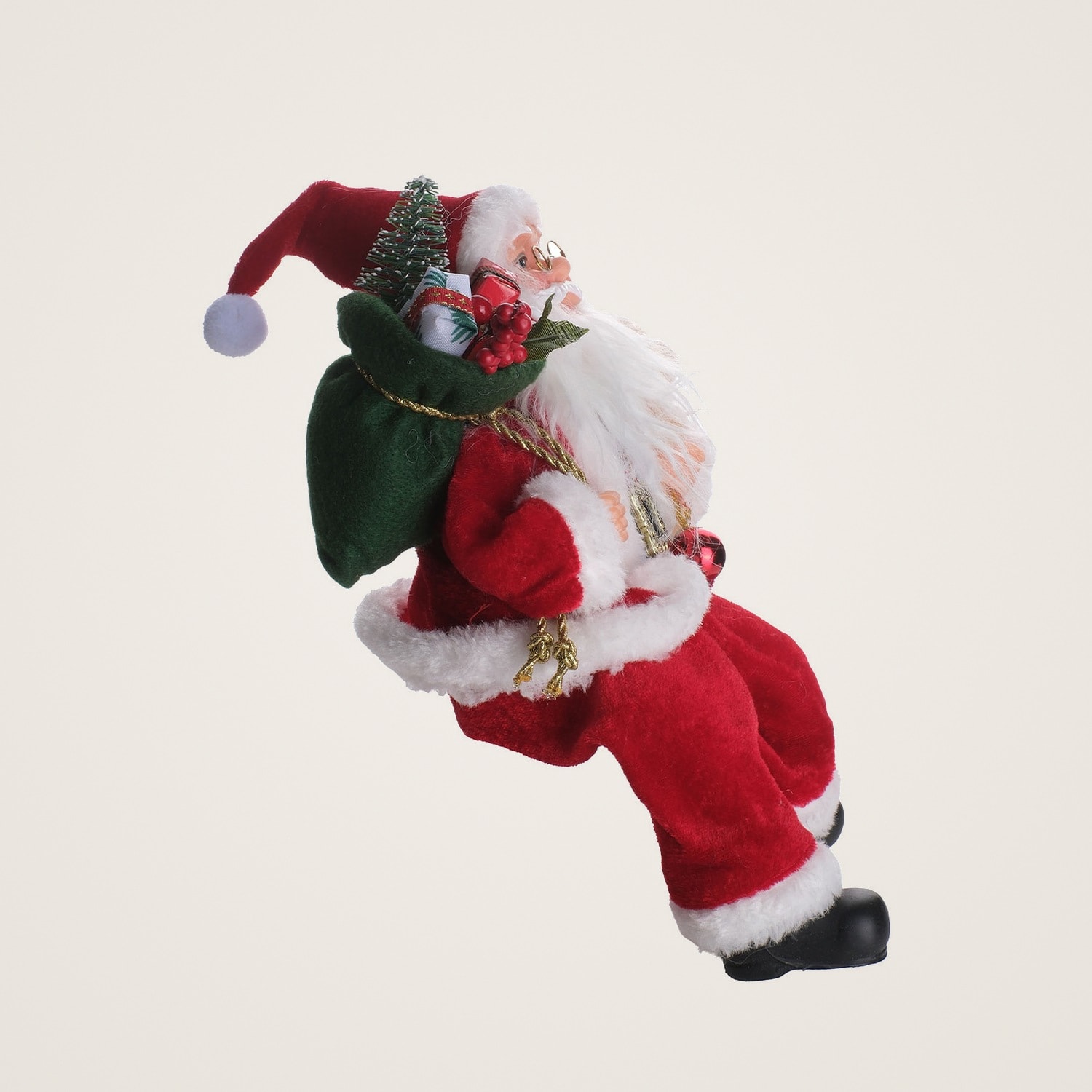 TH Noel Baba Oturan Hediye Çantalı 30Cm 5