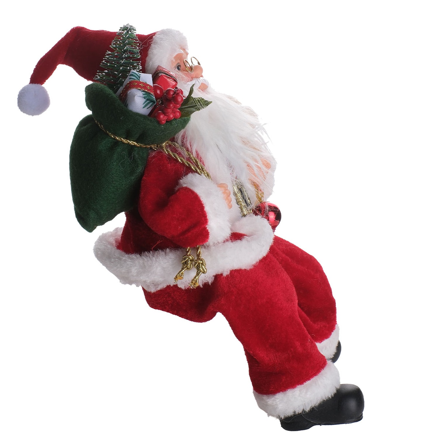 TH Noel Baba Oturan Hediye Çantalı 30Cm 12