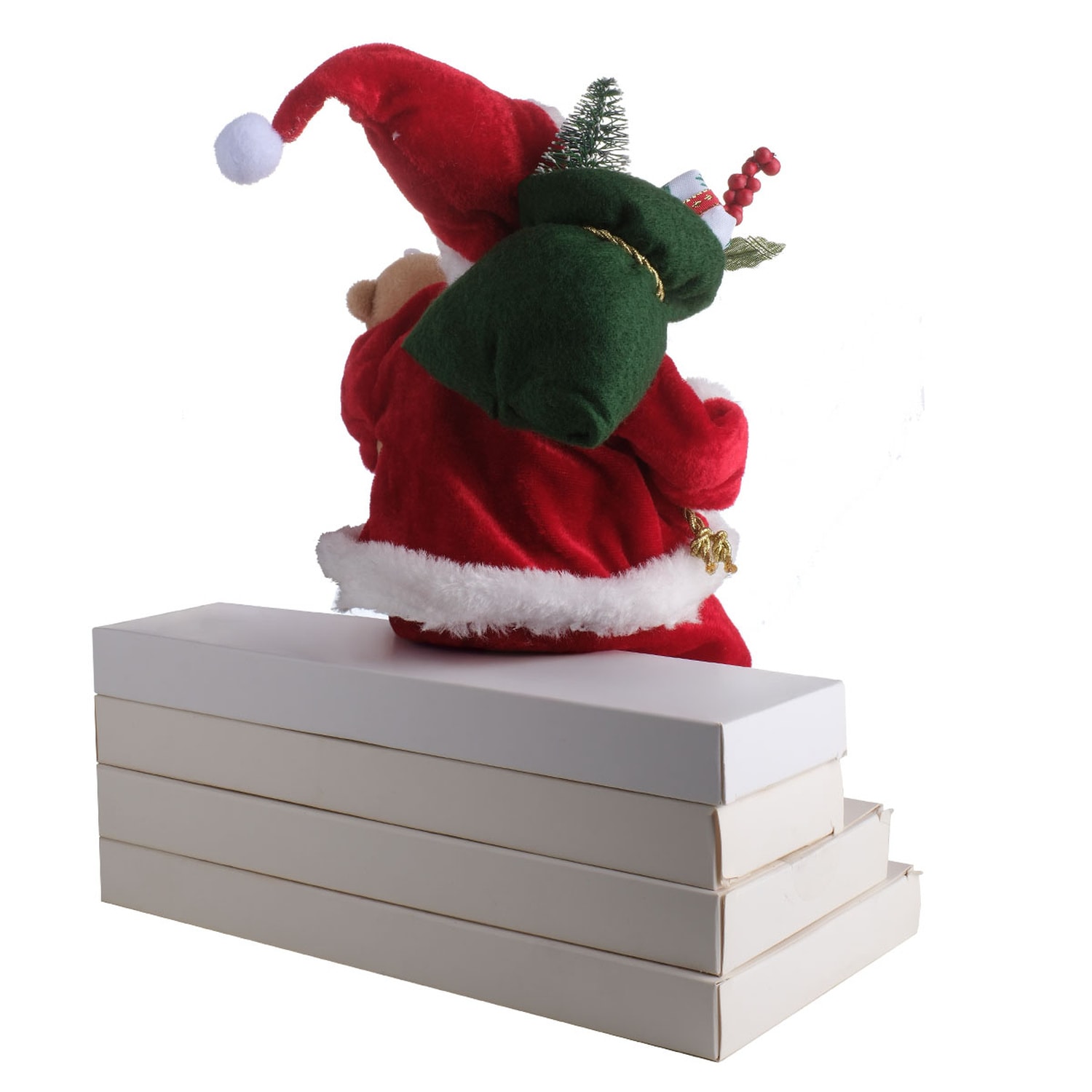 TH Noel Baba Oturan Hediye Çantalı 30Cm 15