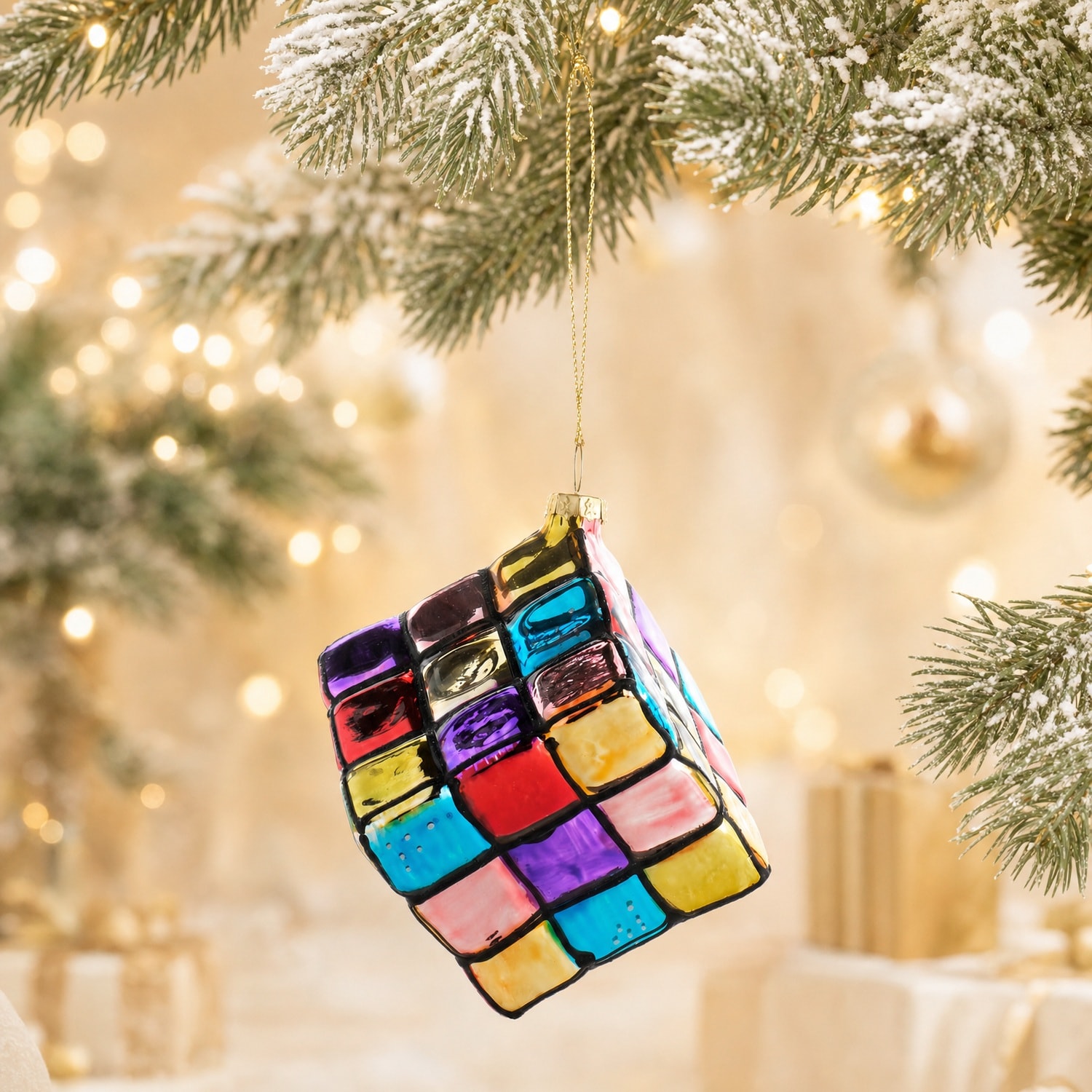 TH Rubik Renkli Figürü Ağaç Süsü 1