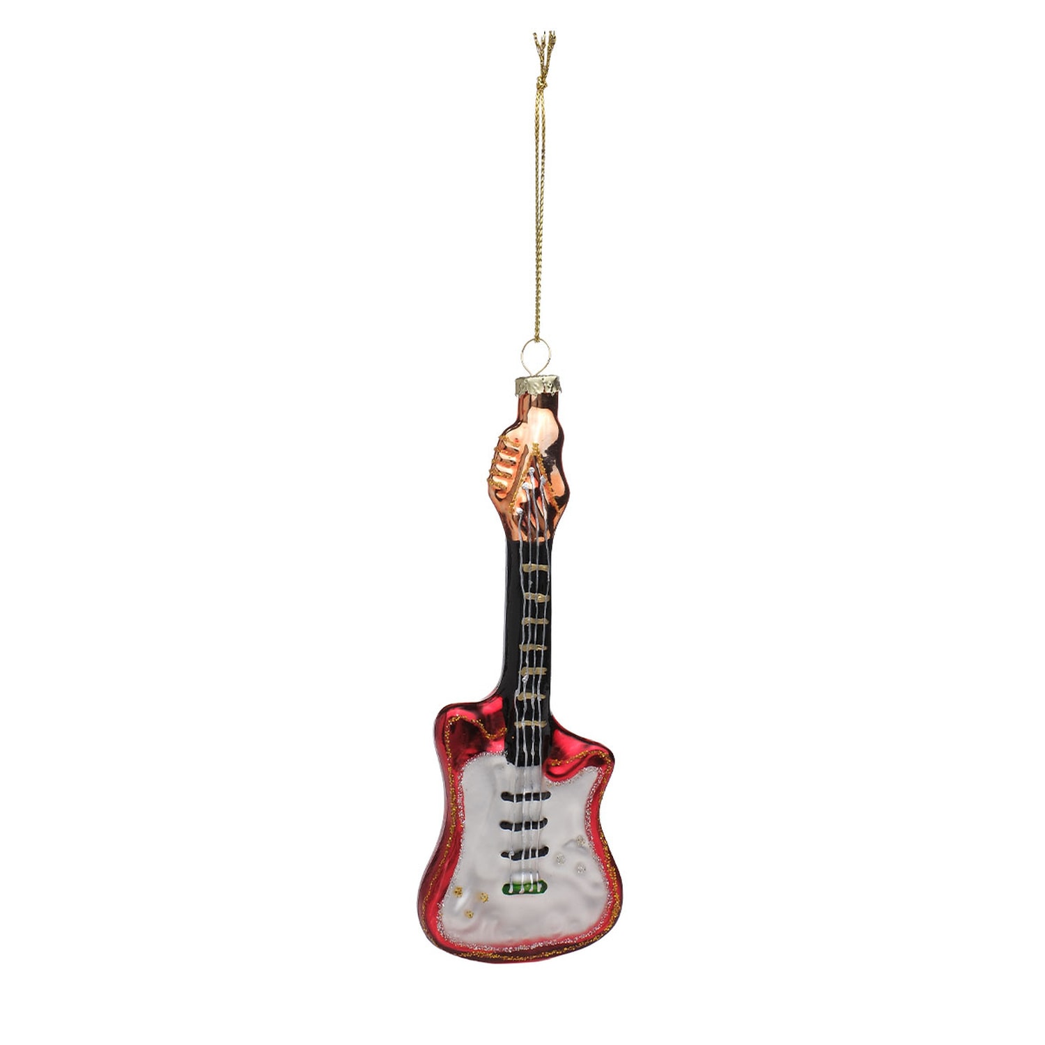 TH Kırmızı Gitar Figürü Ağaç Süsü 5