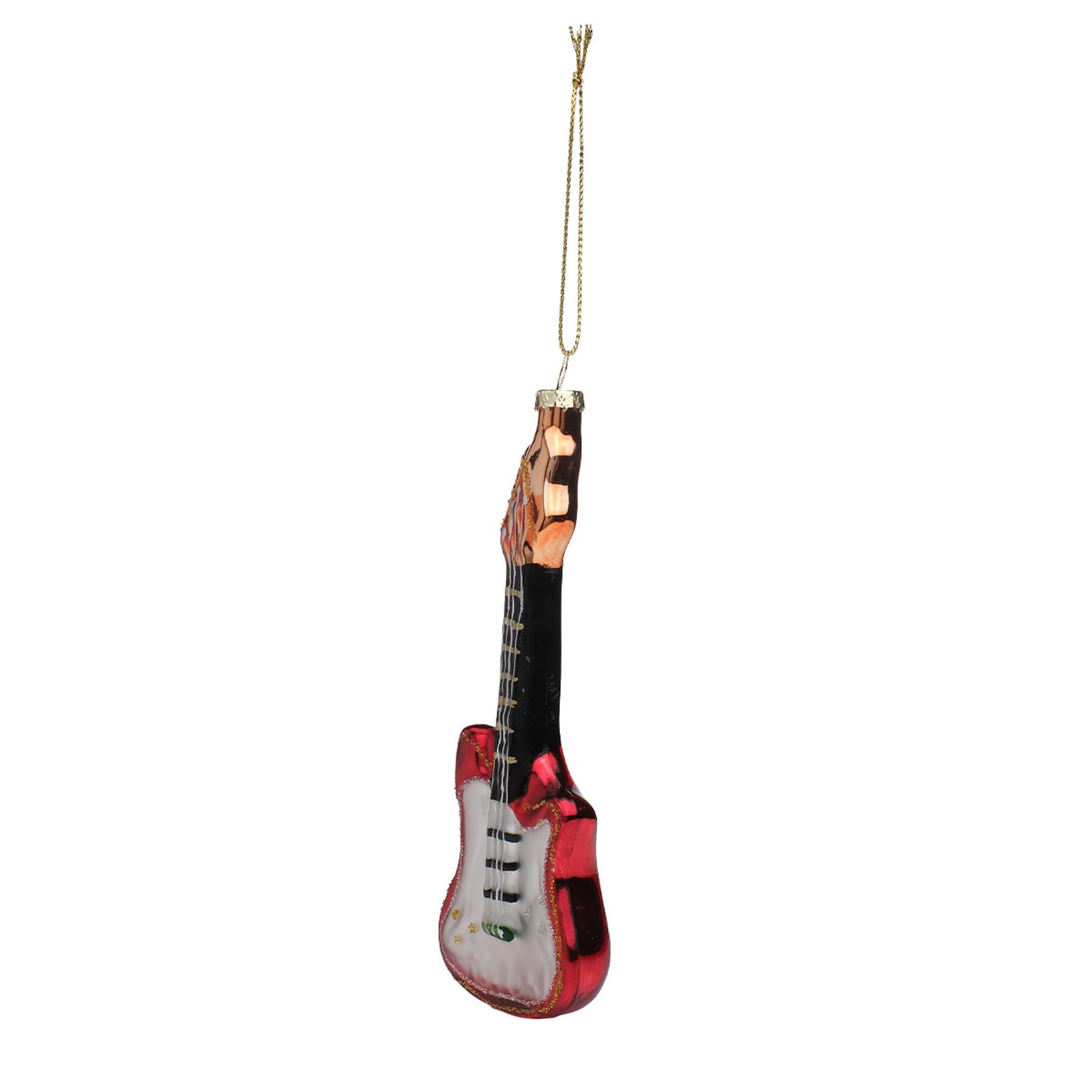 TH Kırmızı Gitar Figürü Ağaç Süsü 6