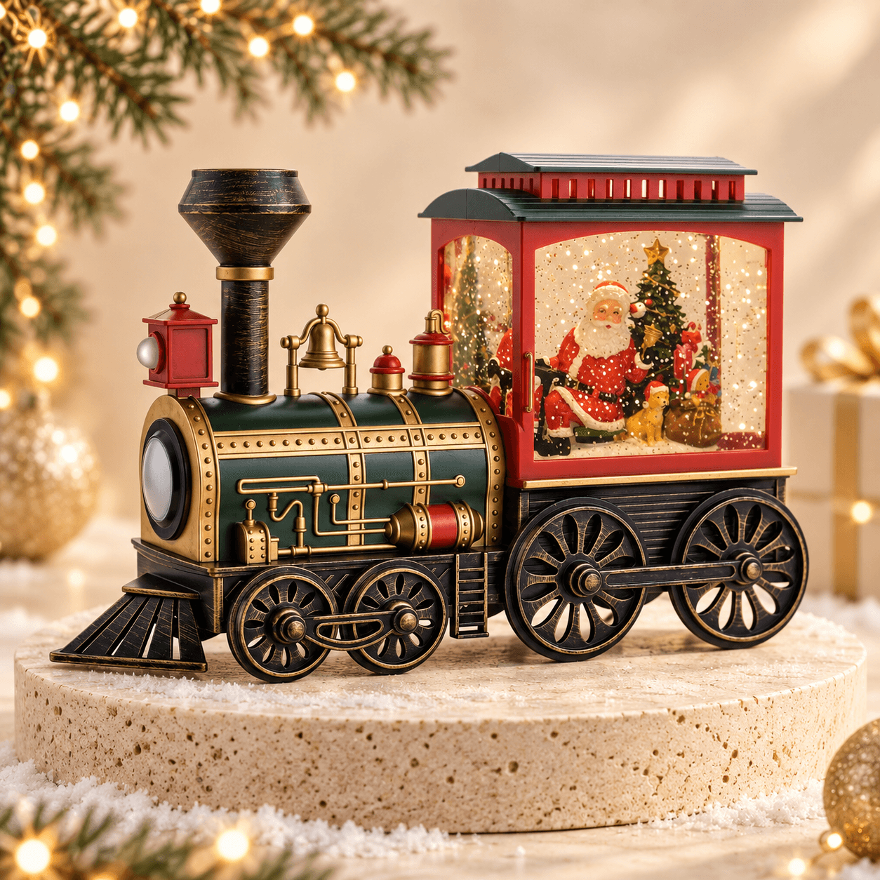 TH Tren Figürü Noel Baba Premium Kar Küresi 1