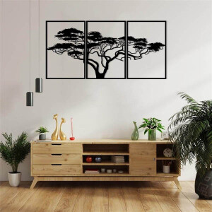 Afrika Ağacı Metal Duvar Dekoru-2 - 1