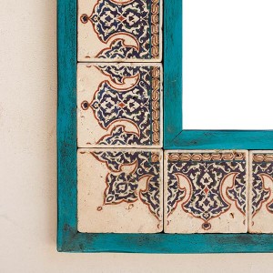 Ahşap Çerçeve Traverten Taşlı Ayna Mr107 - TepeHome (1)
