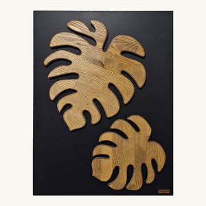 Ahşap Monstera Tablo - TepeHome