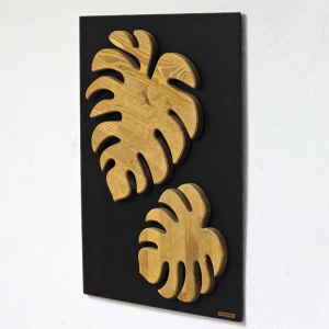 Ahşap Monstera Tablo - TepeHome (1)