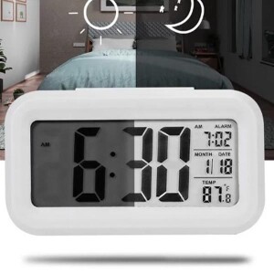 Alarmlı Led Ekran Masa Saati Beyaz 13X75 - TepeHome