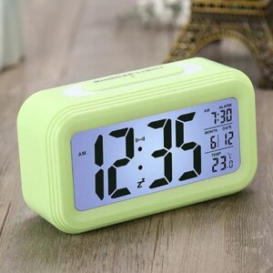 Alarmlı Led Ekran Masa Saati Yeşil 13X75 - TepeHome
