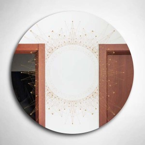Altın Çizgiler Modern Ayna - 4