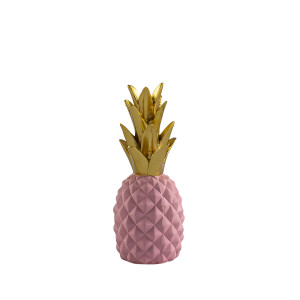Ananas Pembe Gold Dekoratif Obje - TepeHome (1)