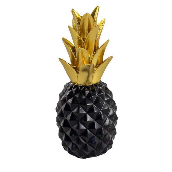 Ananas Siyah Gold Dekoratif Obje - 1