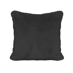 Antrasit Peluş Çift Taraflı Kırlent - TepeHome