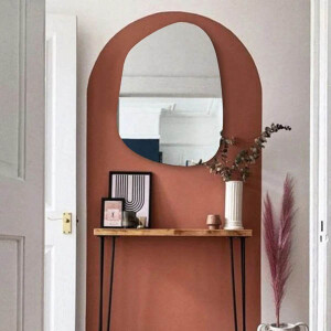 Asimetrik Açılı Ahşap Duvar Aynası 85x55 - TepeHome (1)
