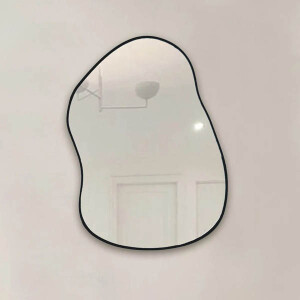 Asimetrik Ahşap Duvar Aynası 92x70 - 4