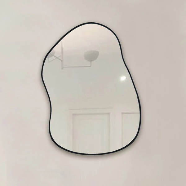 Asimetrik Ahşap Duvar Aynası 92x70 - 4