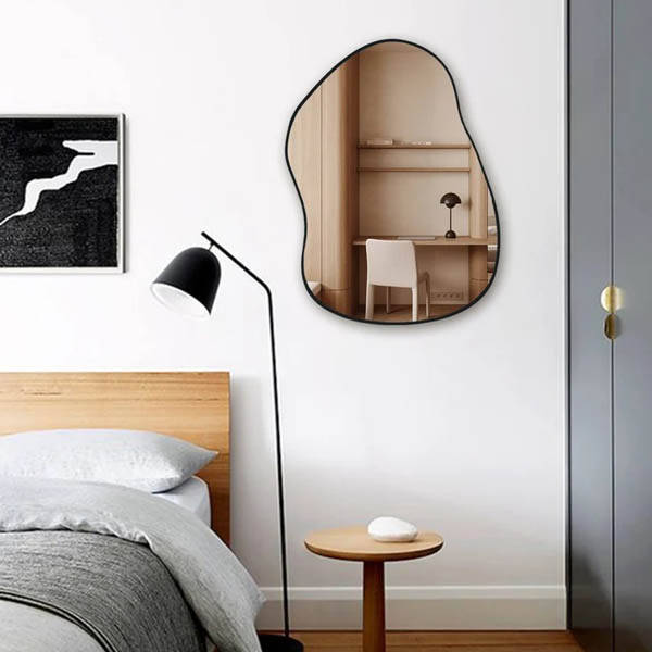 Asimetrik Ahşap Duvar Aynası 92x70 - 6