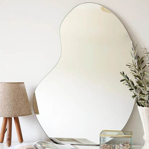 Asimetrik Fasulye Temalı Ahşap Ayna 75x5 - 3
