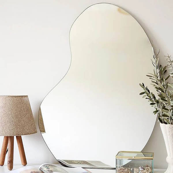 Asimetrik Fasulye Temalı Ahşap Ayna 75x5 - 3
