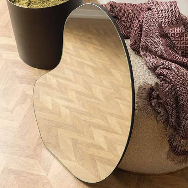Asimetrik Fasulye Temalı Ahşap Ayna 75x5 - 1