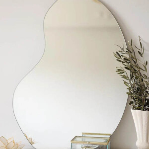 Asimetrik Fasulye Temalı Ahşap Ayna 75x5 - TepeHome (1)