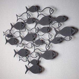 Balıklar Metal Duvar Tablosu - TepeHome