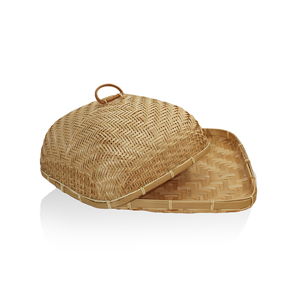 Bambu Dikdörtgen Tepsi 34x34x19 cm - 1