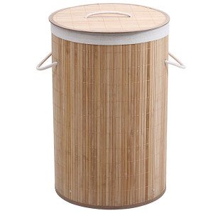 Bambu Kapaklı Çamaşır Sepeti35X35X60Cm - TepeHome (1)