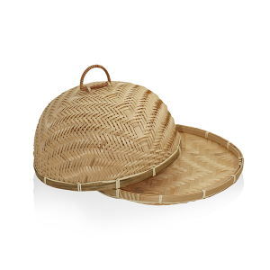 Bambu Yuvarlak Tepsi 32x32x20 cm - TepeHome