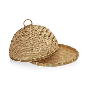 Bambu Yuvarlak Tepsi 39x39x23 cm - TepeHome