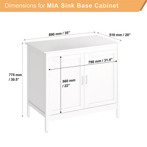Banyo Dolabı 89X51X77.5Cm - 7