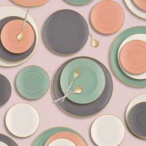 Basic Pasta Tabağı 6 Lı Set Somon Pembe - TepeHome (1)