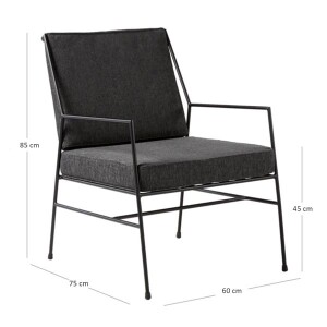 Brainy Metal Sandalye Berjer Beyaz - 2