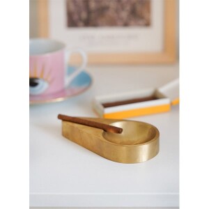Brass Pirinç İnce Küllük 12x7 cm - TepeHome