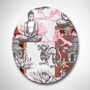Buda Temalı Dekoratif Ayna - TepeHome (1)