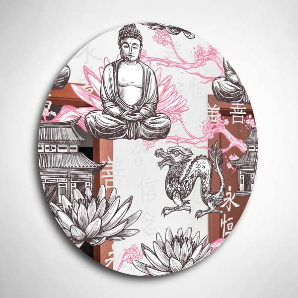 Buda Temalı Dekoratif Ayna - 3