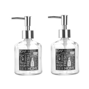 Cam Sıvı Sabunluk İki Adet Etiketli 300M - TepeHome