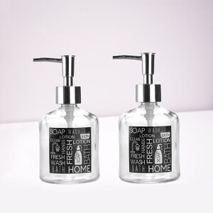 Cam Sıvı Sabunluk İki Adet Etiketli 300M - 2