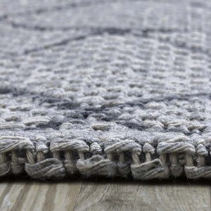 Casa Cotton Gri Antrasit Halı 21646A - 3