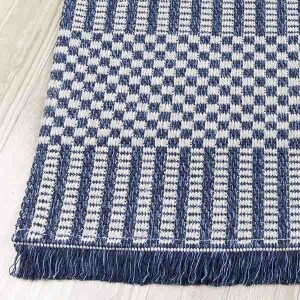 Casa Cotton Gri Lacivert Halı 21409A - 3