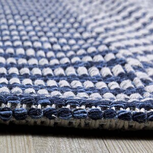Casa Cotton Gri Lacivert Halı 21409A - 4