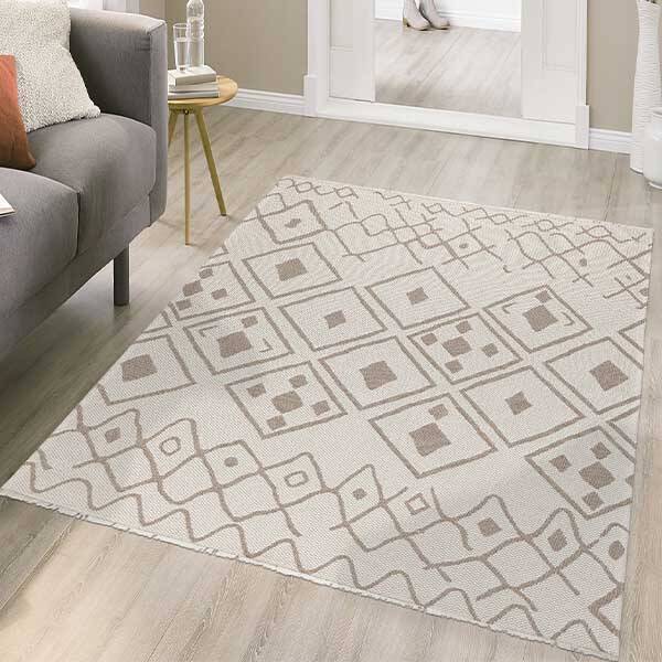Casa Cotton Krem Vizon Halı 21645A - 2
