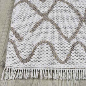 Casa Cotton Krem Vizon Halı 21645A - 3