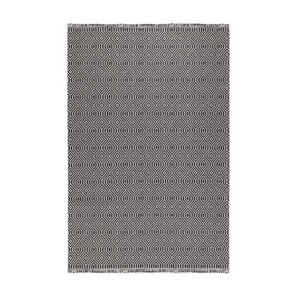 Casa Cotton Siyah Gri Halı 21401A - 1