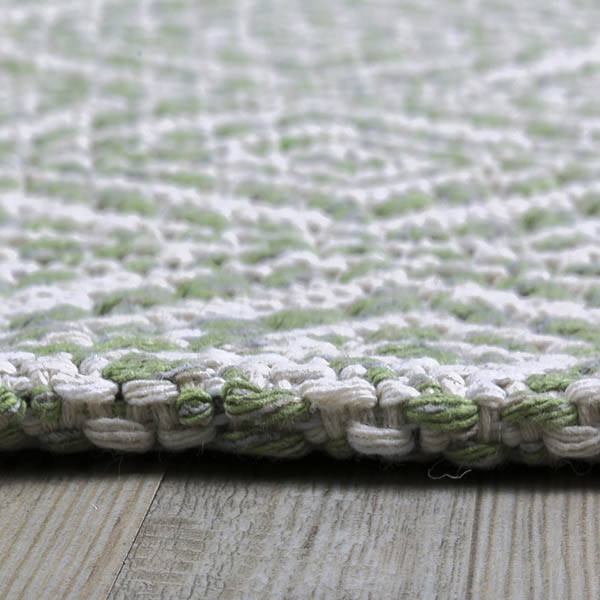 Casa Cotton Yeşil Krem Halı 21403A - 3