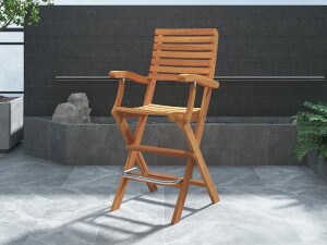 Casino Bar Sandalyesi 2Adet Golden Teak - TepeHome (1)