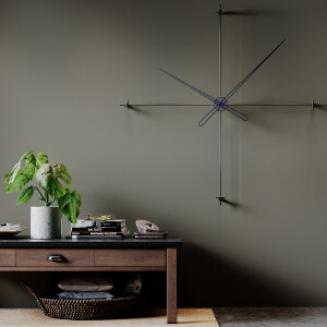 Compass90Siyah Dekoratif Duvar Saati - TepeHome (1)