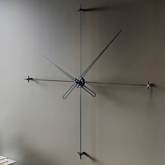 Compass90Siyah Dekoratif Duvar Saati - 1